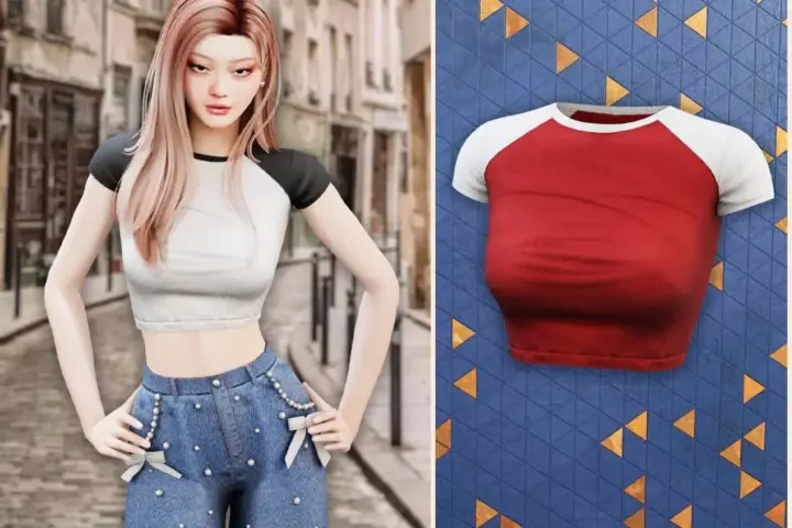 Raglan crop t-shirt