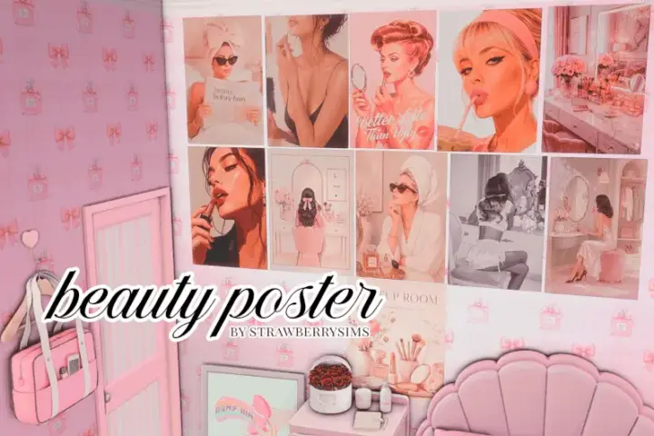 beauty posters by strawberrysims