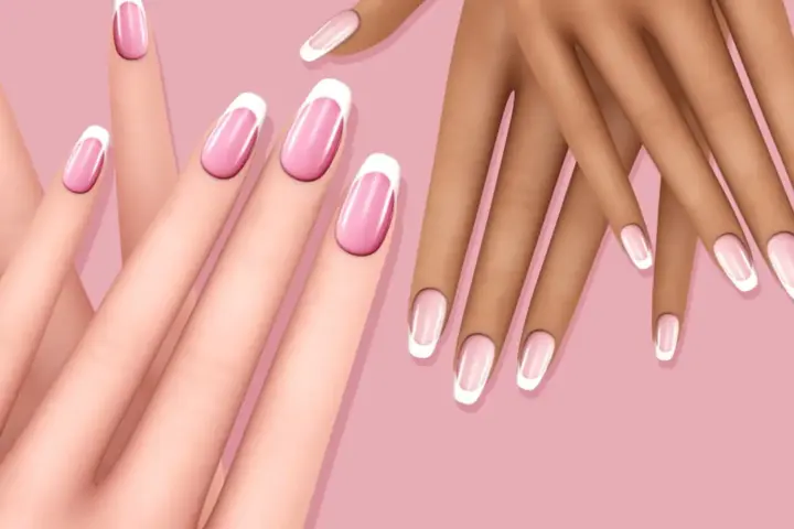 Маникюр - French Round Square Nails