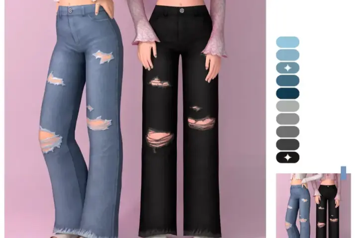 baggy jeans high waist - crochet collection III