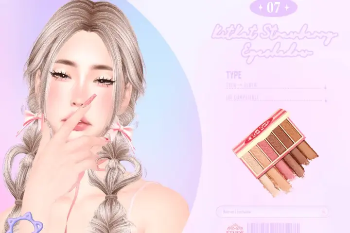 YuumiaUniverse × Etude House KitKat Strawberry Eyeshadow