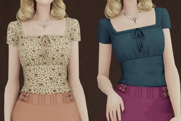 Rosalie Tie Blouse