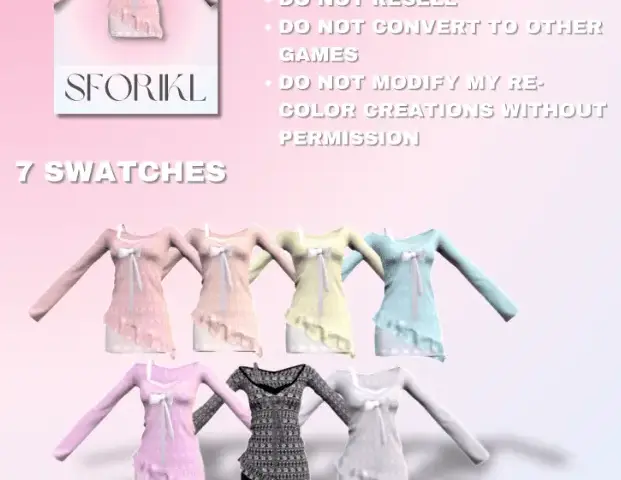【Sforikl】Lace smock dress