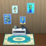 Vibrant botanical pictures, flower rugs and flower lamps collection