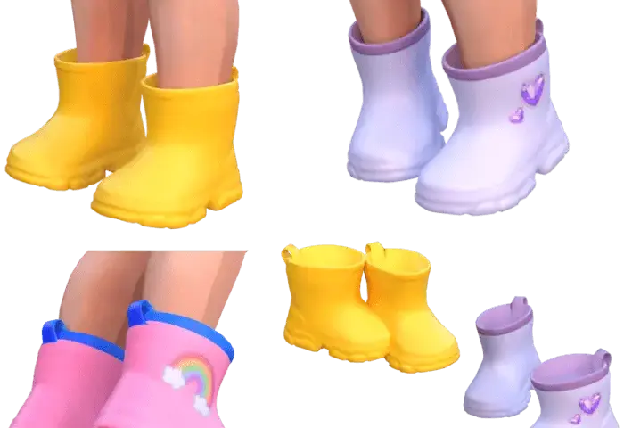 Toddlers Simple Rainbow Rain Boots