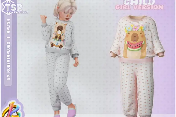 Child Girl SET - Capybara Pajamas