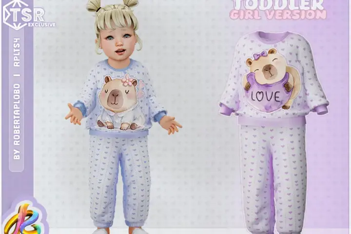 Toddler Girl SET - Capybara Pajamas
