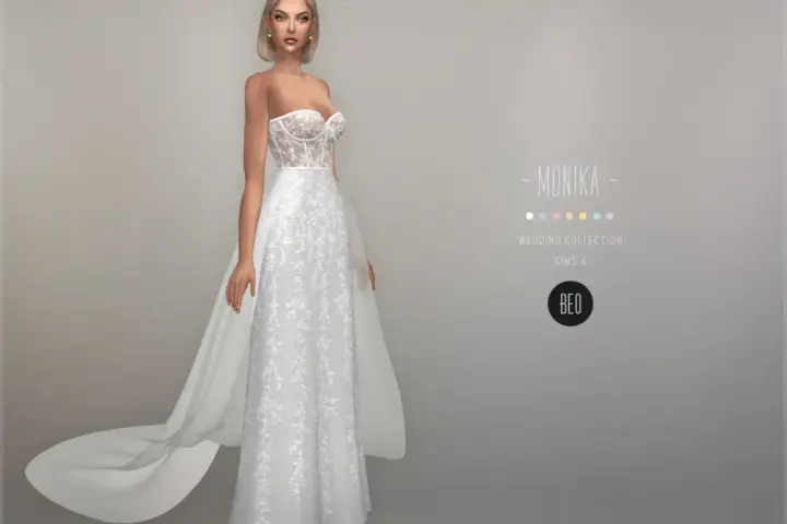 Платье | Monika - Long dress with train