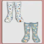Toddler Blue and Beige Socks