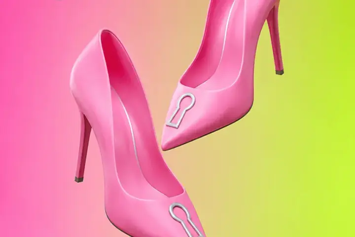 Keyhole Heels Silver