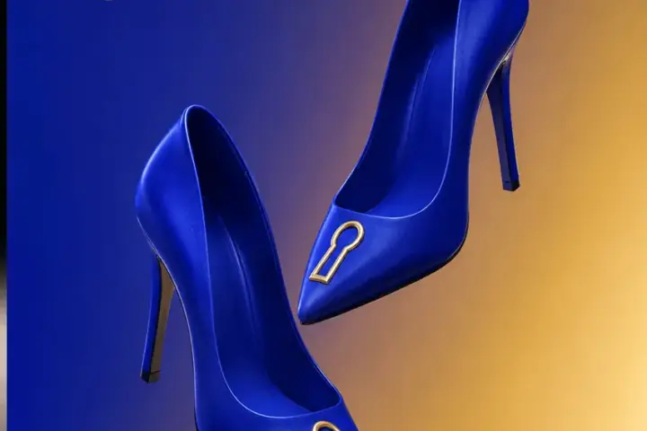 Keyhole Heels Gold