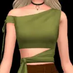 Asymmetric Wrap Top - Safari Collection