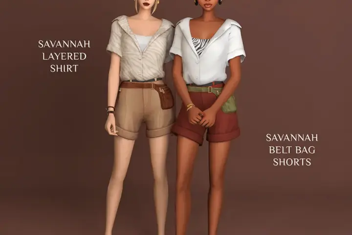 Safari Collection - Savannah Belt Bag Shorts