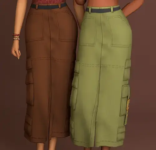 Safari Collection - Expedition Cargo Skirt (High Waist)