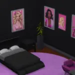 Girls with cocktails picture set