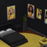 Girls with cocktails picture set