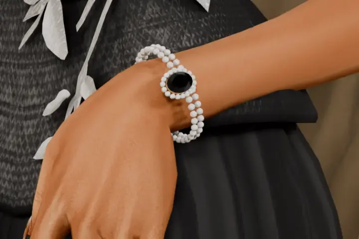Midnight Pearl Left Bracelet