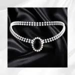 Midnight Pearl Choker Necklace