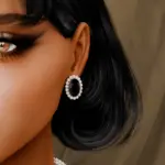 Midnight Pearl Statement Earrings
