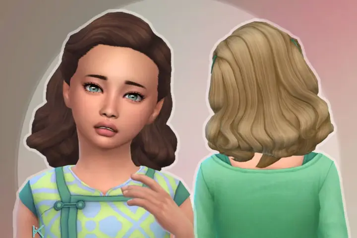 Medium Pulled Up Curls for Girls
