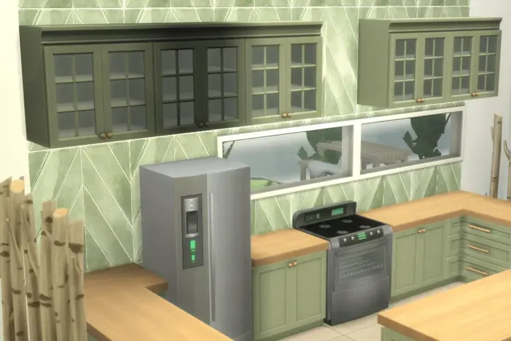 [SapphireCC] Botanical_Artisan Chevron Kitchen Tile