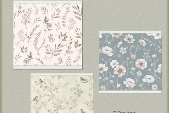 Cottage Days Soft Botanical Wallpapers