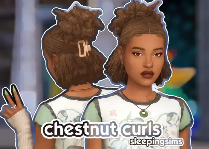 прическа - chestnut curls