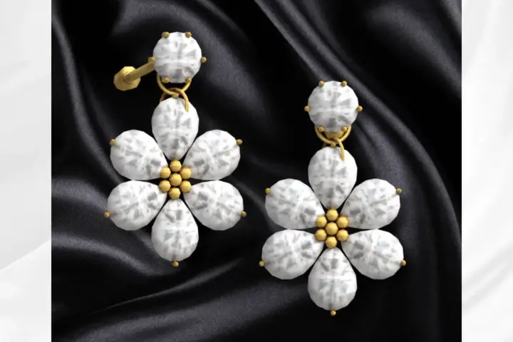 Luna Flower Studs