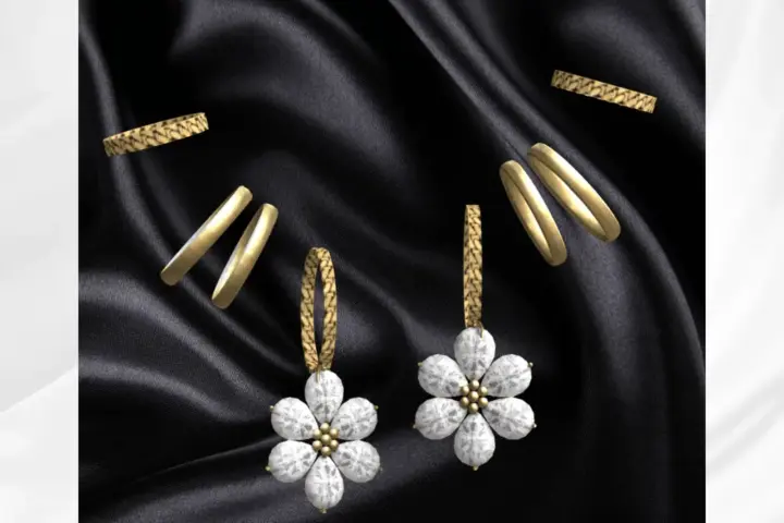 Luna Flower Stack Earrings