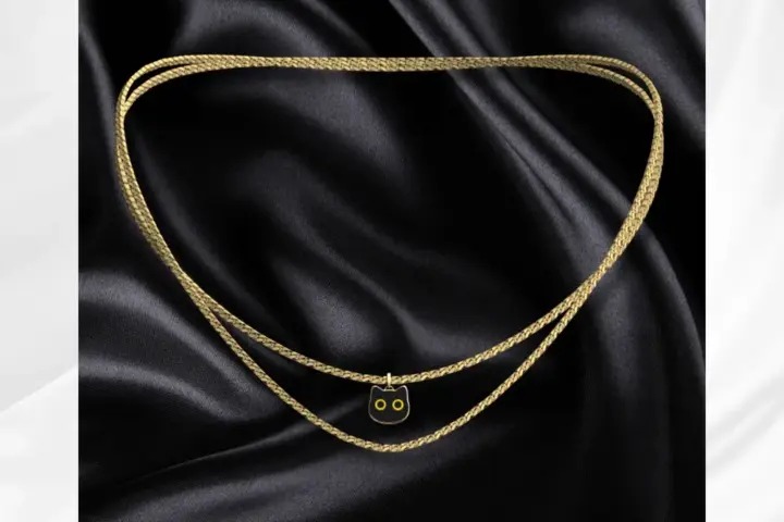 Black Cat Layered Necklace