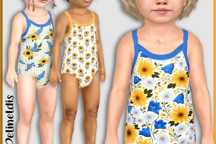Toddler Sunflower Swimsuit
