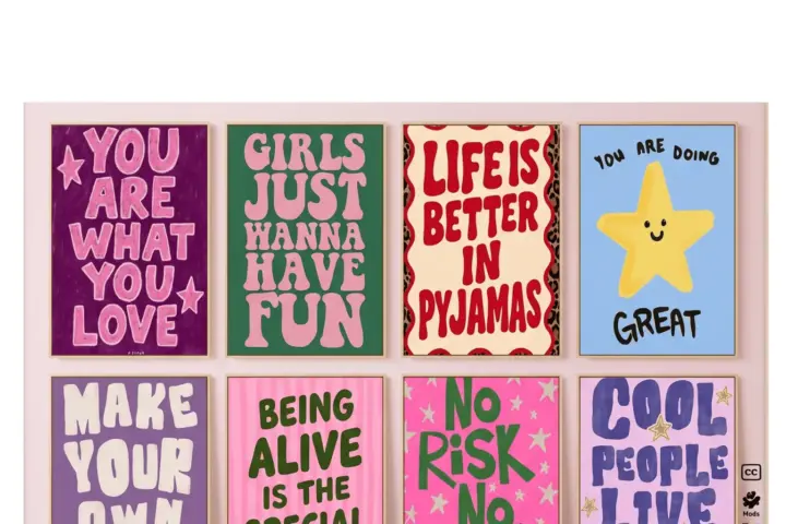 Girly Quotes & Motivational Typography Canvas Pack
