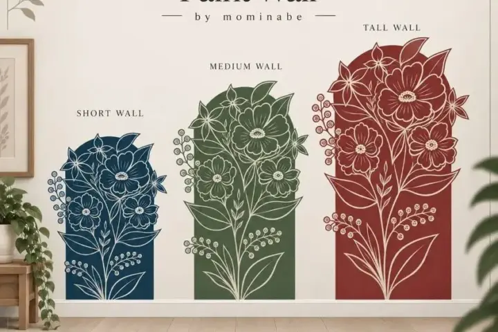 Floral Linework Paint Wall