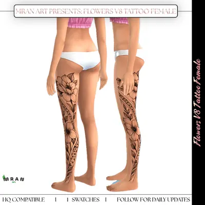 Flowers V8 Tattoo Female