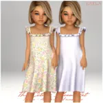 Layla - Toddler A-line ruffled sundress (riviera breeze set)