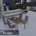 A garden table in many colors