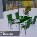 A garden table in many colors