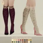 Rosette Lace Stockings