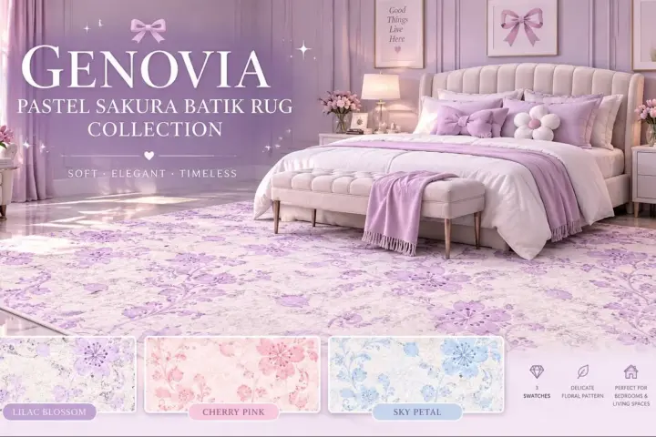 Genovia Rugs • Pastel Sakura Batik