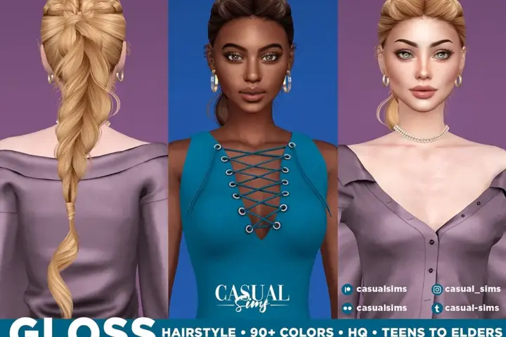 CasualSims - Gloss Hairstyle (No bangs)