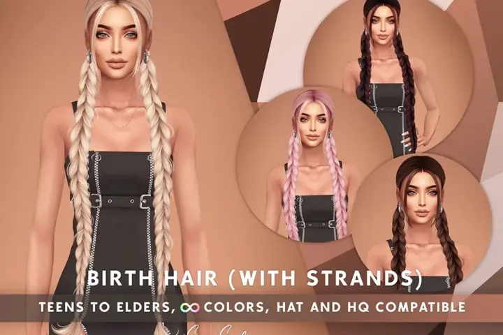 SONYASIMS - Birth Hair (With Strands)