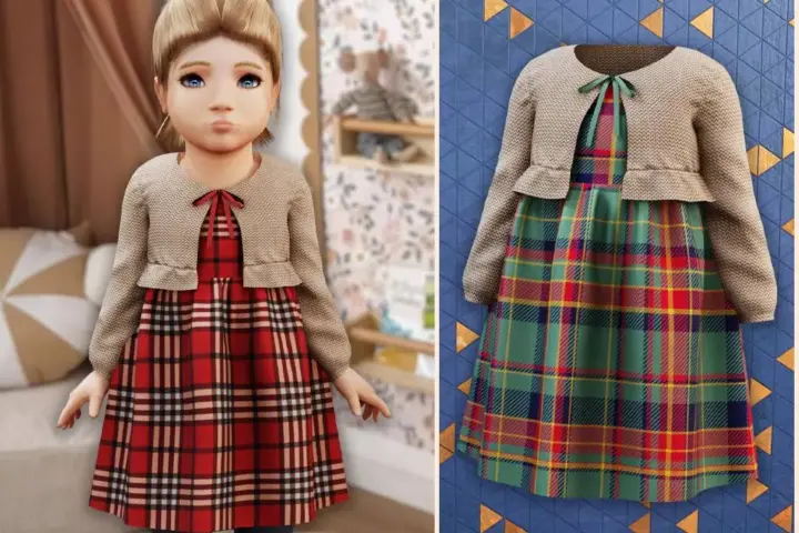 Toddler - Cozy plaid dress