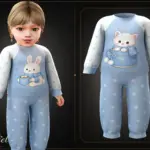 Infant - Soft winter pajama set with cute snowy print details