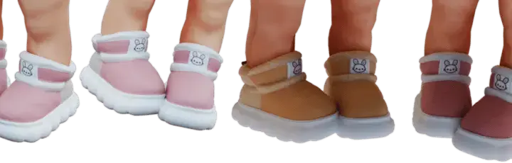 Fluffy Bunny Puffer Shoes