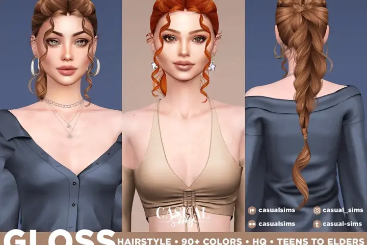 CasualSims - Gloss Hairstyle (With bangs)