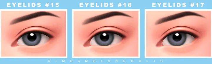 OVERLAY EYELIDS #15-17 for GIRLS