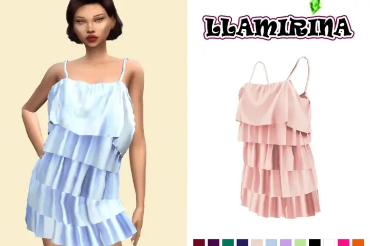 Silk Ruffle Dress