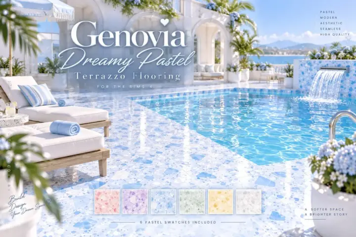Genovia Flooring • Dreamy Pastel Terrazzo