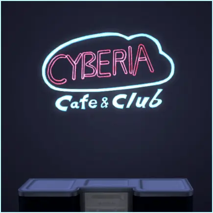 Cyberia Club Sign