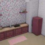 Floral antique kitchen set
